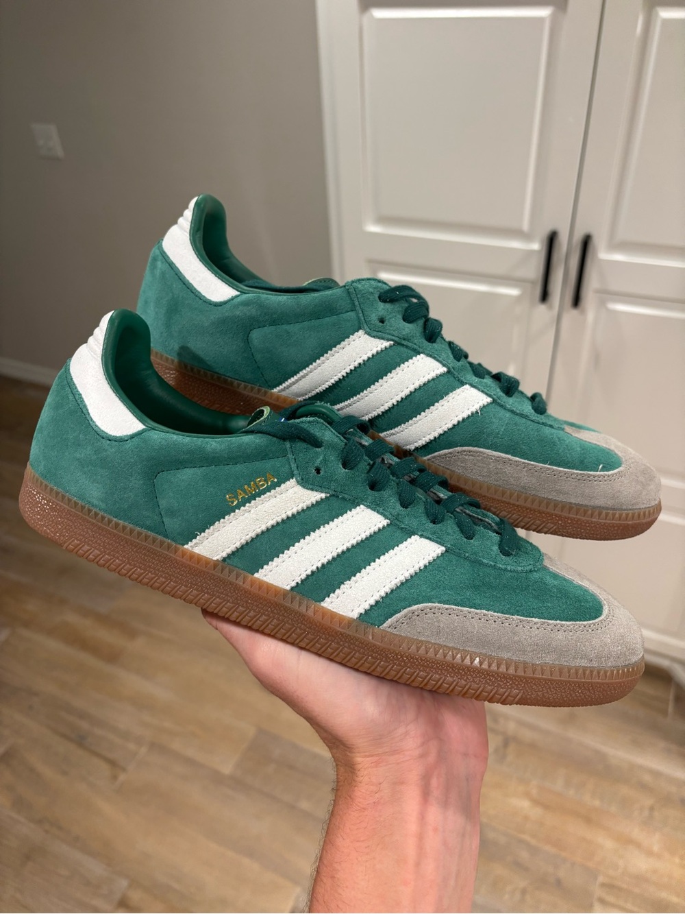 Adidas Samba OG Originals Low Collegiate Green Gum Men’s Size 10 Low-Top ID2054